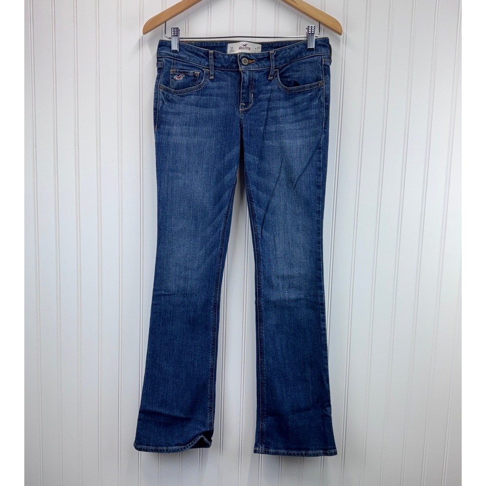 Hollister Bootcut Jeans Womens 3S W26 L31 Blue Low Rise Denim Y2K Indie Coastal
